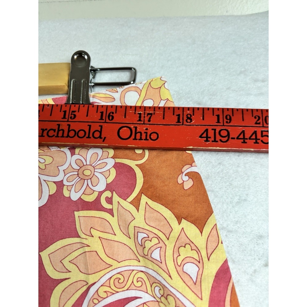 Liz & Co Womens Skirt Sz 14 Orange Coral Floral Pink A Line Whimsy Art To Wear - Picture 3 of 7